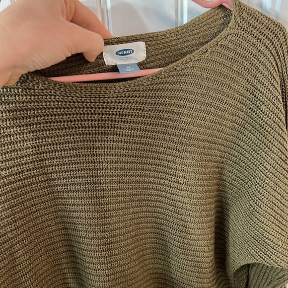 Olive Green Old Navy open neck sweater - Picture 3 of 5